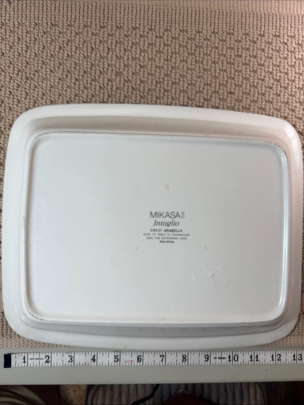 Mikasa Intaglio Arabella Serving Platter Blue Floral Stoneware